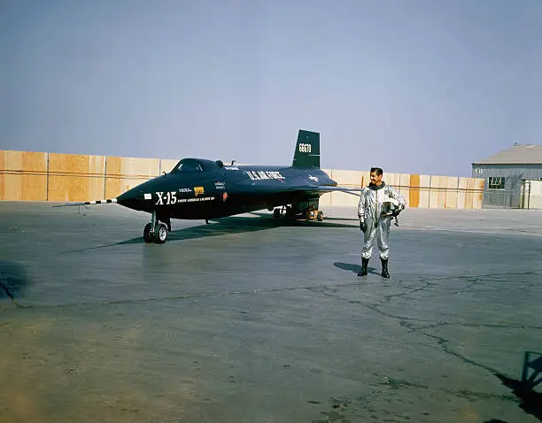 Pilot Scott Crossfield Near X-15 Aircraft 1959 OLD AVIATION PHOTO