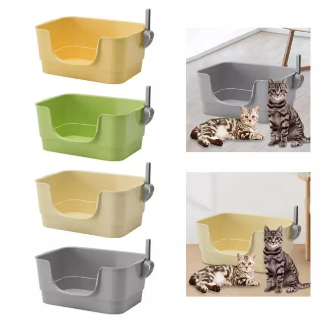 Open Top Pet Litter Tray Durable Cat Litter Basin Cat Litter Container Easy to