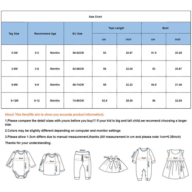 Newborn Baby Infant Boys Girls Striped Romper Jumpsuit Bodysuit Clothes Outfits 2