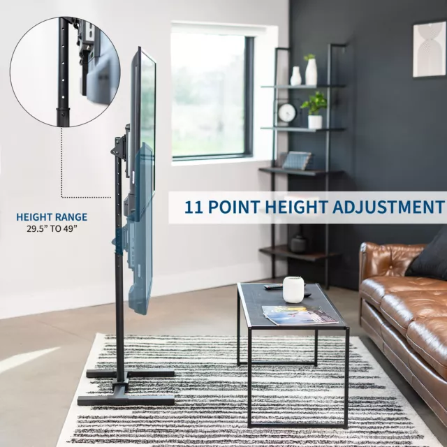 VIVO TV Display 13" to 50" Floor Stand, Height Adjustable Mount for Flat Screen 2