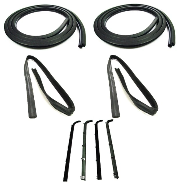 Door Seal Window Sweeps Channel Kit, w/ Vent Windows Left & Right for 83-88 Ford Door Seal Window Sweeps Channel Kit, w/ Vent Windows Left & Right for 83-88 Ford