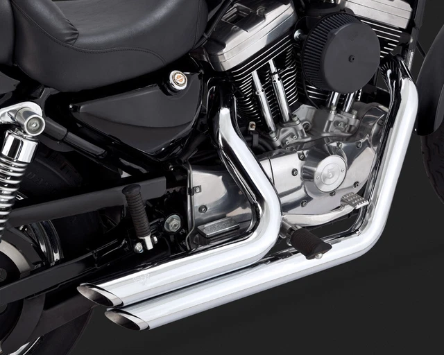 Vance  Hines Shortshots Staggered Exhaust Chrome Harley Sportster 1200 1999-03
