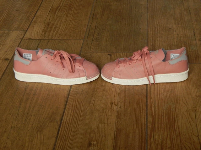 Adidas superstar w dust pink print trainers cheap
