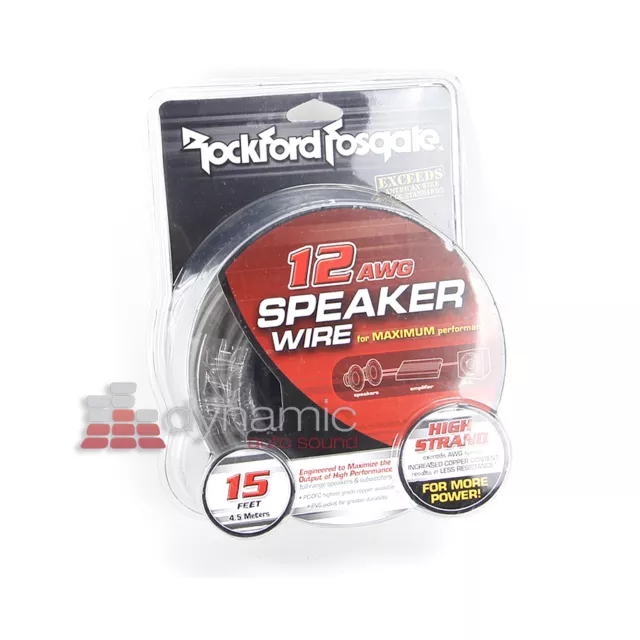 Rockford Fosgate RFWP12-15 Car Stereo Amplfier 12-AWG Speaker Wire (15 ft.) New
