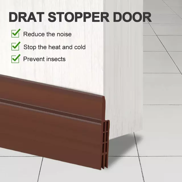 DOOR DRAFT STOPPER Soundproof Door Sweep Weather Stripping Home ...