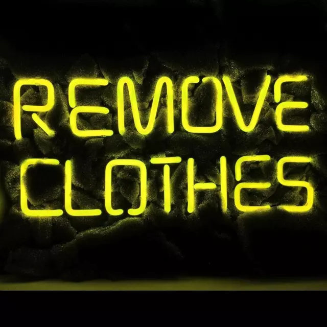 17"x14"Remove Clothes Neon Sign Light Man Cave Nightlight Party Wall Hanging Art
