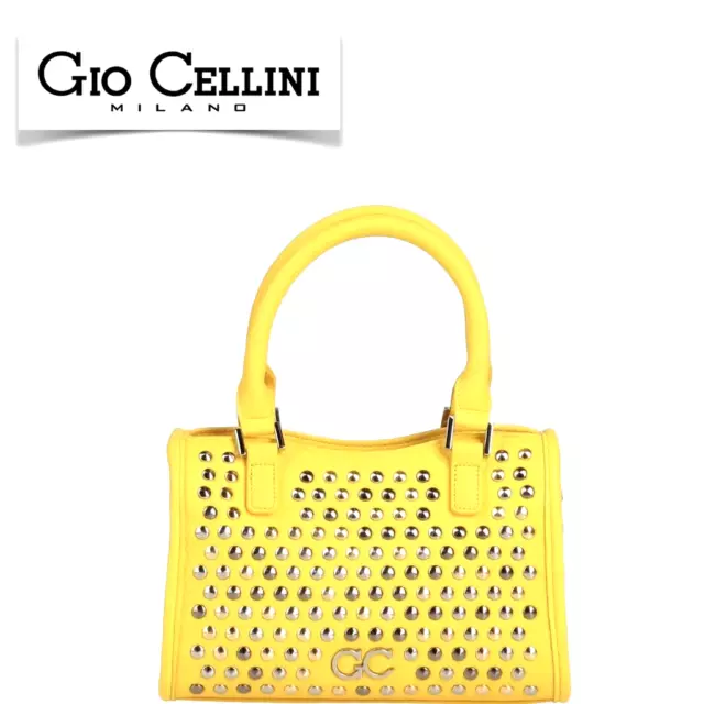 Gio Cellini Milano Yellow Bowler Handbag Designer