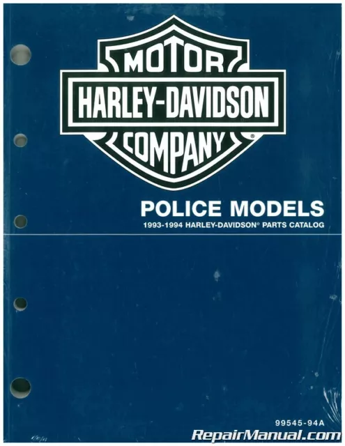 1993-1994 Harley-Davidson Police Models FXRP FLHTP Motorcycle Parts Manual : ...