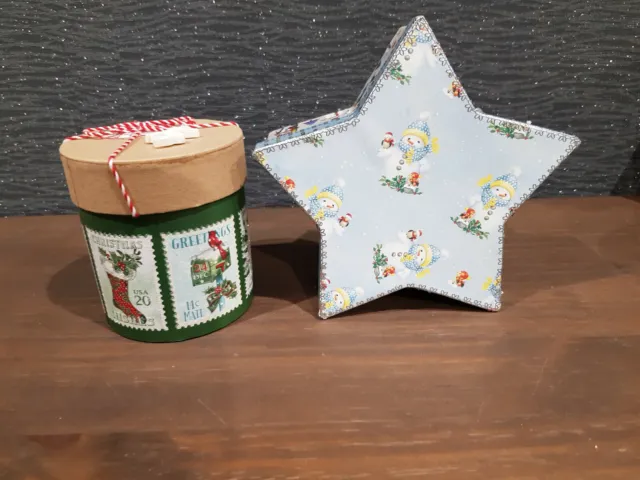 2x Geschenkboxen - Geschenkschachtel - Geschenkverpackung - Weihnachten - Stern