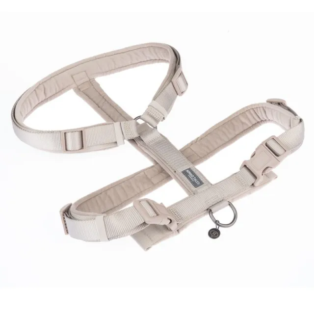 Dog Harness Taupe Lightweight and Fully Adjustable for a Great Fit and Comfort