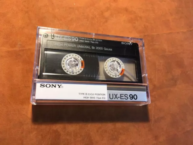 1 x SONY UX-ES 90 Cassette,IEC Il/High Position,Top Zustand,1986