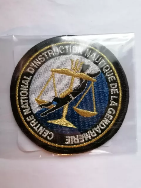 Écusson rondache patch gendarmerie brodé Centre Instruction Nautique