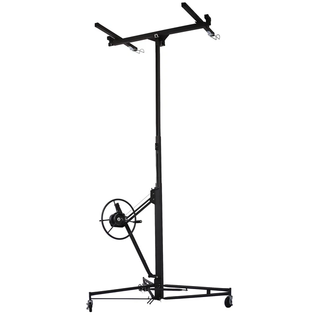 16FT Drywall Lifter Panel Hoist Jack Rolling Caster Construction Lockable 150lbs