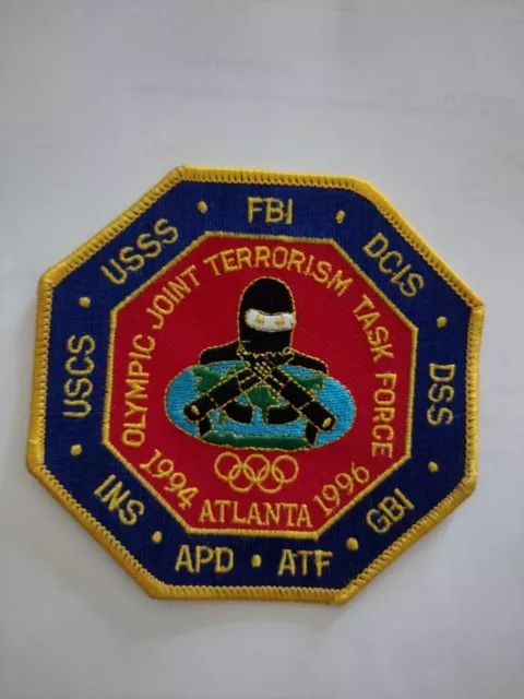 1996 Olympic Joint Terrorism Task Force police patch. Rare