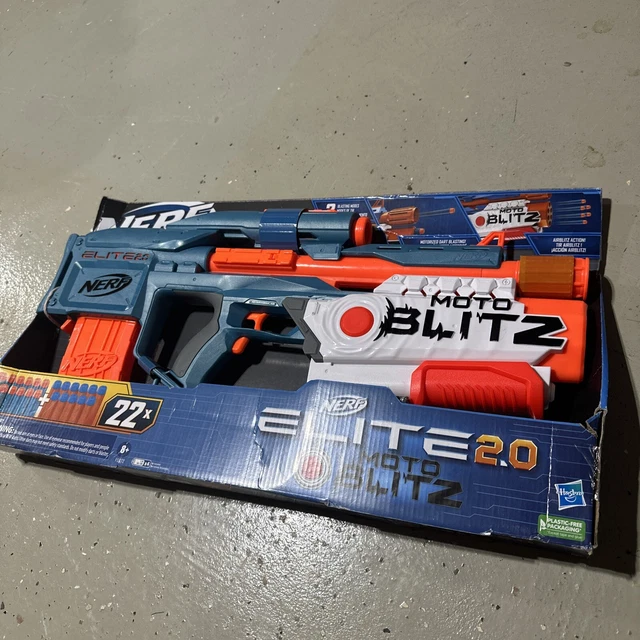 Nerf Elite 2.0 Moto Blitz with Scope, Motorized 10-Dart Blast New Free Shipping