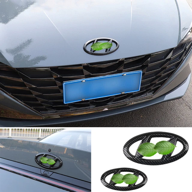 FOR HYUNDAI ELANTRA 20212022 Carbon Fiber Front&Rear Emblem Logo Badge