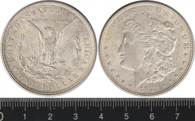 USA: 1921 One Dollar Morgan silver $1