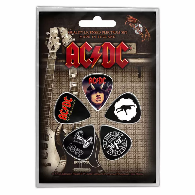 AC/DC Metallica Guns N Roses plectrum packs Official Licensed Merchandise