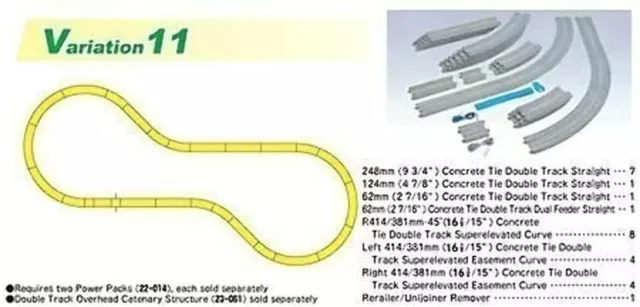 KATO USA ~ N Scale ~ New 2024 ~ V11 Double Track UniTrack Set ~ 20-870-1 2