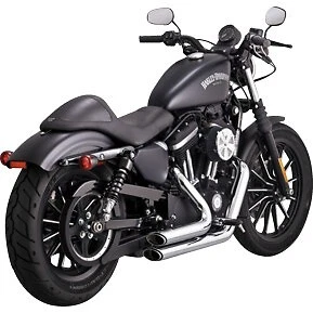 VANCE & HINES 17329 Chrome Shortshots Staggered Exhaust System 14-22 Sportster