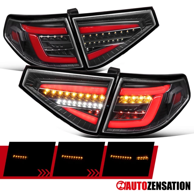 Fit 2008-2014 Subaru Impreza WRX 2.5L Hatchback Sequential LED Tail Lights Black