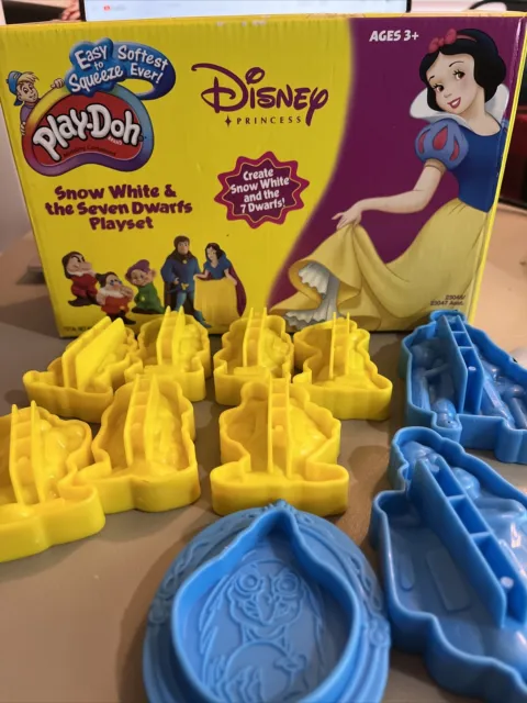 Disney Princess Snow White & the 7 Dwarfs Play-doh Playset 2002 NEW  23048/23047