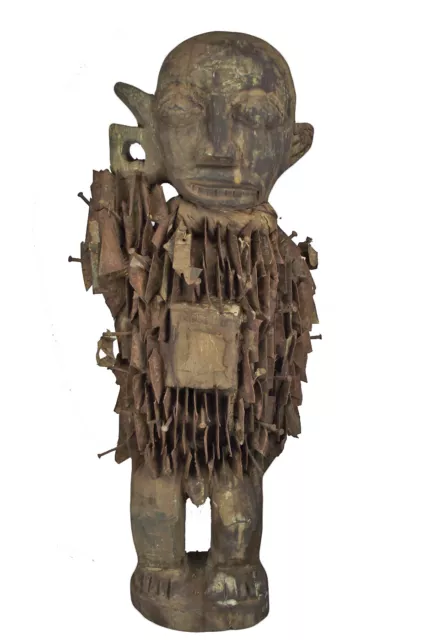 Afrika Kongo Figur Fetisch Nkisi N`kondi Schutzzauber Art Kunst Stammeskunst