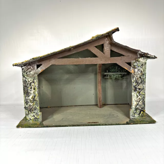 Chialu Christmas Nativity Manger Italy Made Vintage Composite Mid Century