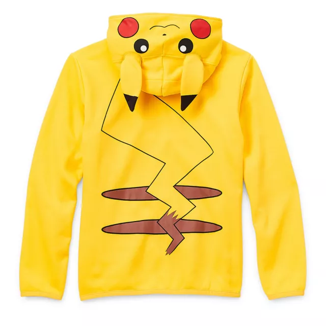 Sz 4-20 Kids Pokemon Pikachu Hoodie Boys Girl Zipper Jacket S M L XL Costume NWT 3