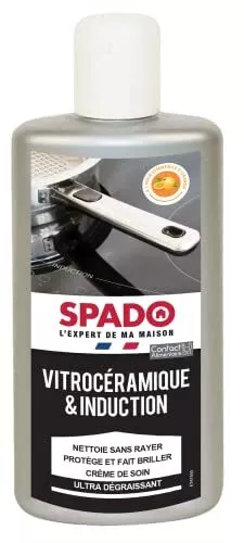 SPADO - Nettoyant Plaque Vitrocéramique et Induction - Ultra-Dégraissant - Ne Ra