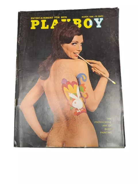 Vintage Playboy Magazine March 1968 Sharon Christie With Centerfold