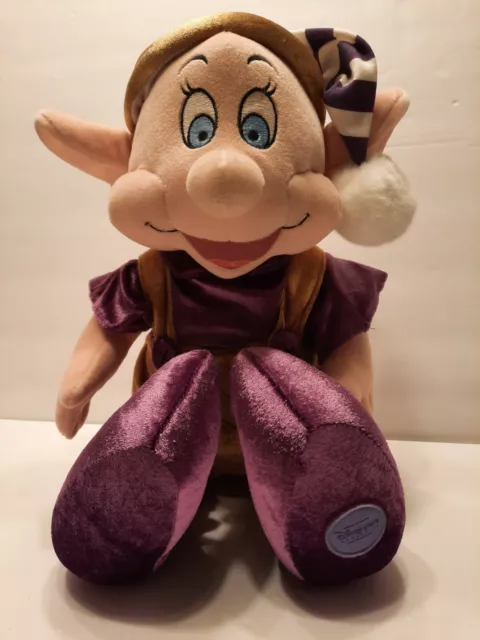 Disney Store Exclusive Dopey in Elf Costume Christmas Plush Hat Jingles