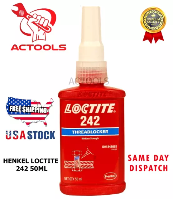 New Loctite 242 50ml Medium Strength Adhesive Threadlocker USA ACTOOLS