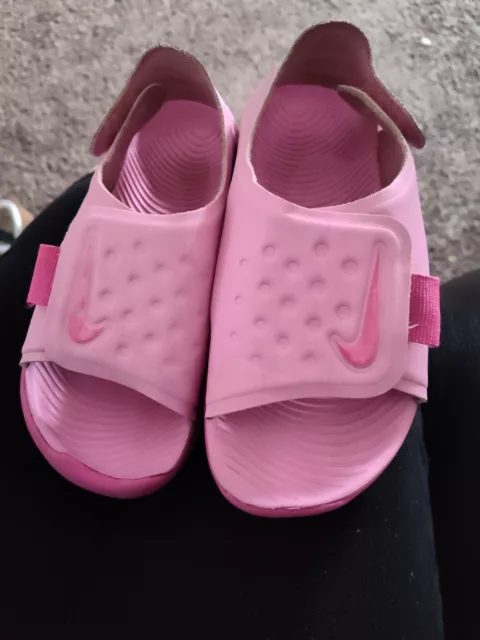 Nike Sunray Adjust 5 Sandals Water Swim Shoes Girls Pink Size 11c