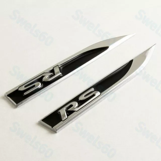 2 PCS Metal 3D Emblem Car Trunk Side Wing Fender Decal Badge  for FORD RS 5