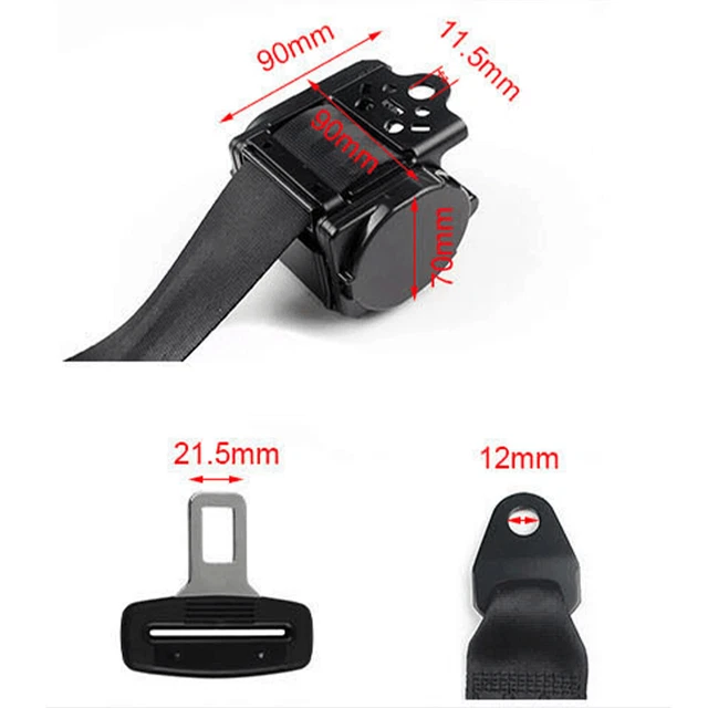 Ceinture de sécurité 2 points avec enrouleur SB8997 Adaptable, ceintures de sécu