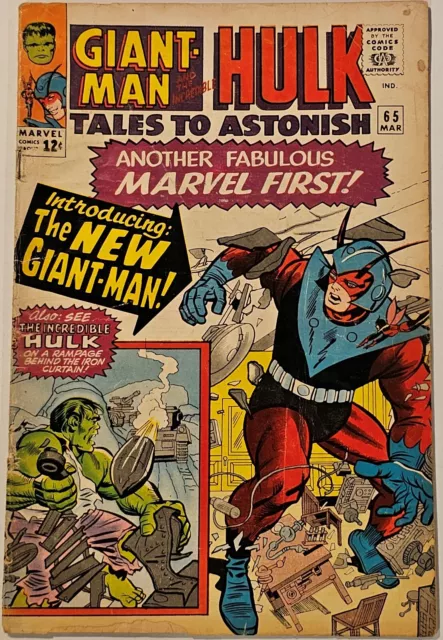 Tales To Astonish #65 Mar 1965 Giant-Man & The Hulk - Complete Lower Grade