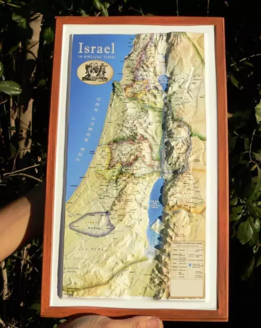 3D-Topografie-Bibelkarte, 35,6 cm, Bibelstudium, Heiliges Land, Zeit des...