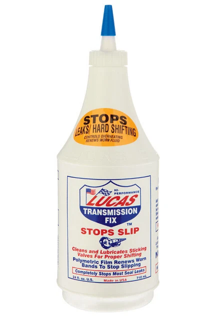 Lucas 10009 Stops Hesitation/Rough Shifting Non-Solvent Transmission Fix 24 oz.