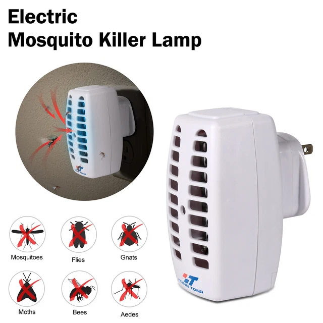 2 Pack YT Mini Wall Plug-in 1800V High Voltage Electric UV LED Insect Zappers