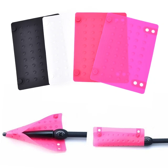 Estuche de viaje de hierro plano estera de silicona resistente al calor rizador ~ ZR