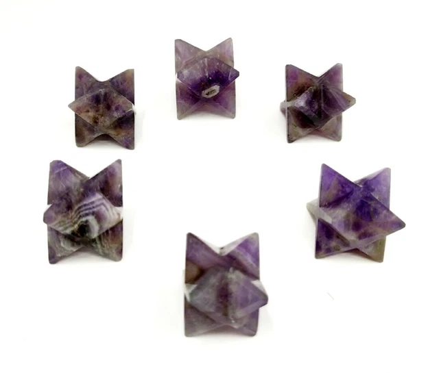 Amethyst Merkaba Star Sacred Geometry Reiki Healing Crystal Grid Star of David