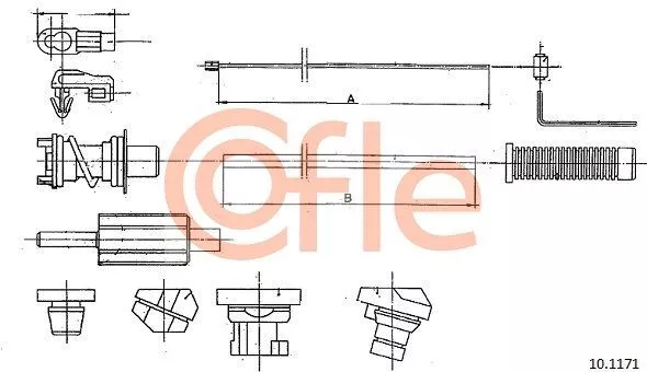 Gaszug Cofle 10.1171 für Peugeot 106 Van II Hatchback 1S 96-01