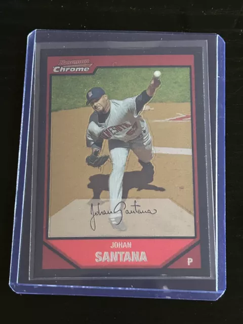 2007 Bowman Chrome #35 Johan Santana Minnesota Twins Black