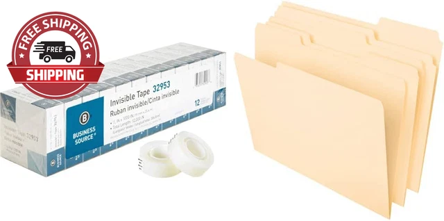 BSN32953 - Transparent Tape, 1 Core, 3/4X1000, 12/PK, Clear & Pendaflex File Fol