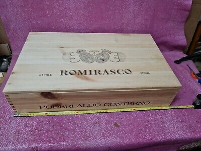 Aldo cassa di legno vuota del vino  da 6 bottiglie Aldo Confermo Romirasco 2015 