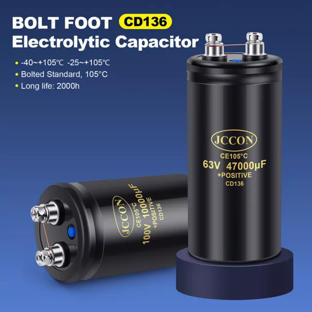 Bolt Aluminum Electrolytic Capacito 63~450V 1000~47000UF CD136 Screw Capacitors