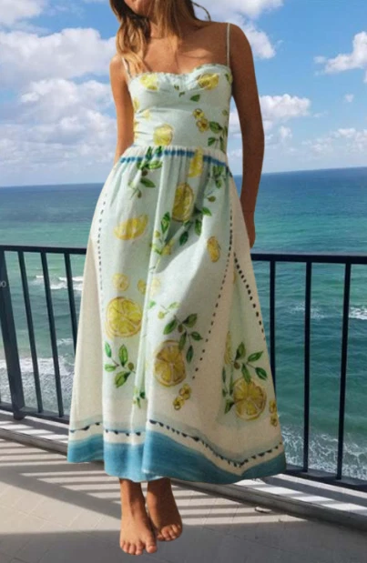 ワンピース ZARA LEMON PRINT POPLIN DRESS 3454/347/050 LEMON PRINT POPLIN DRESS - only one | ZARA United States