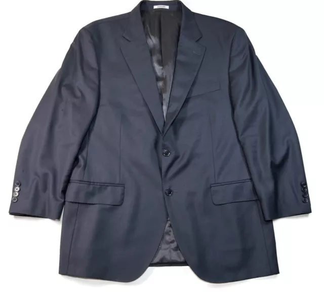 Peter Millar Mens Blazer Blue Wool Two Button Sz 44R Sport Coat Jacket
