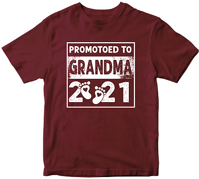 Promosso alla nonna 2021 T-shirt Festa della Mamma Nonna Donne Bambini Divertente Festa